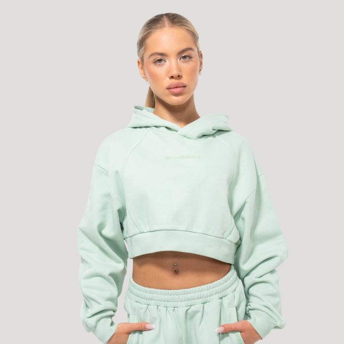 GymBeam Dámska mikina Cropped Mochi Green  S