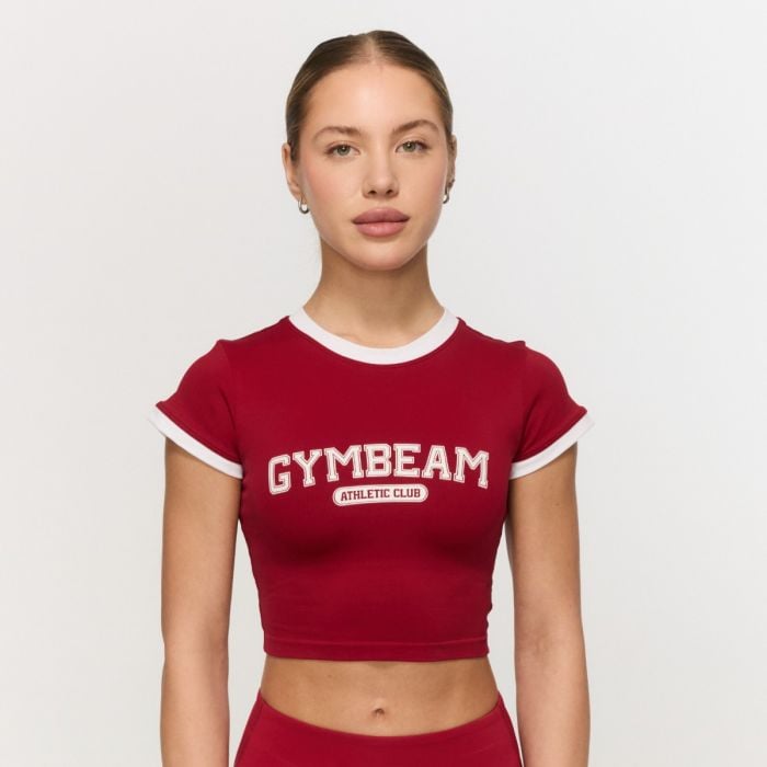 GymBeam Dámske tričko Varsity Red  S