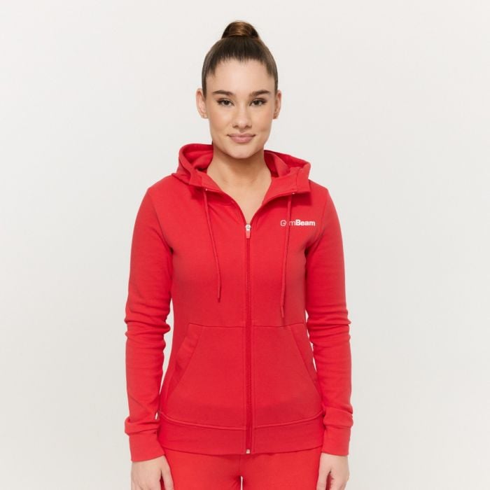 GymBeam Dámska mikina so zipsom Limitless Hot Red  XXLXXL