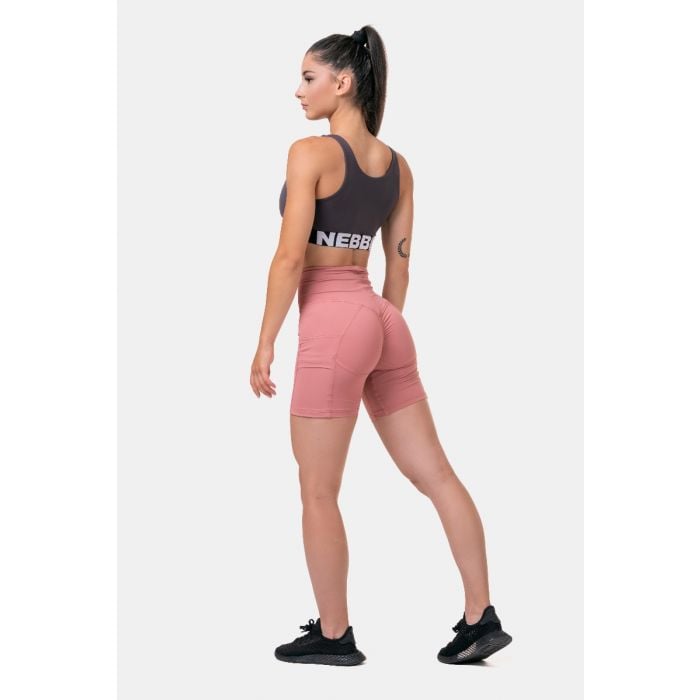 Dámske šortky Biker Fit & Smart Old Rose - NEBBIA XS