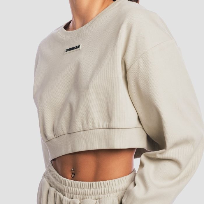 Dámska mikina Cropped Aura Grey - GymBeam S