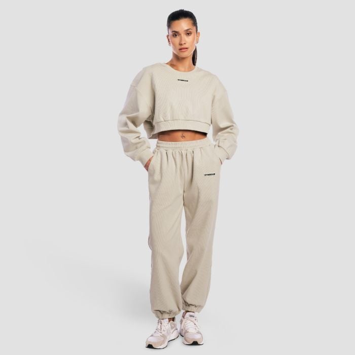Dámska mikina Cropped Aura Grey - GymBeam S