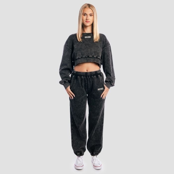 Dámske tepláky Aura Washed Black - GymBeam S