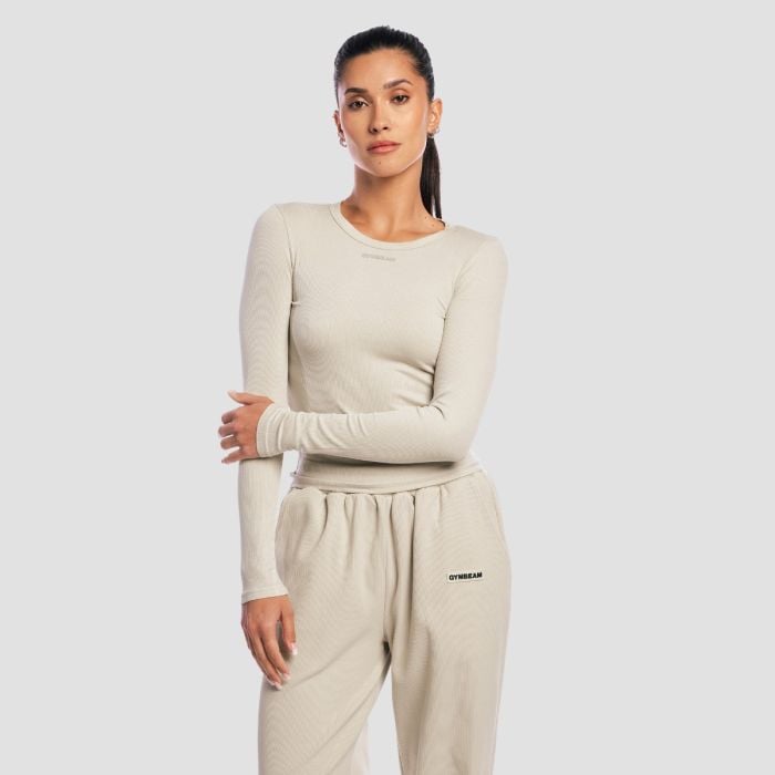 Dámske tričko s dlhým rukávom Aura Grey - GymBeam XL