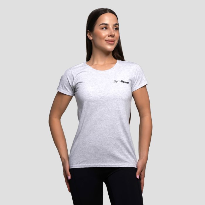 Dámske tričko Basic Heather Grey - GymBeam S