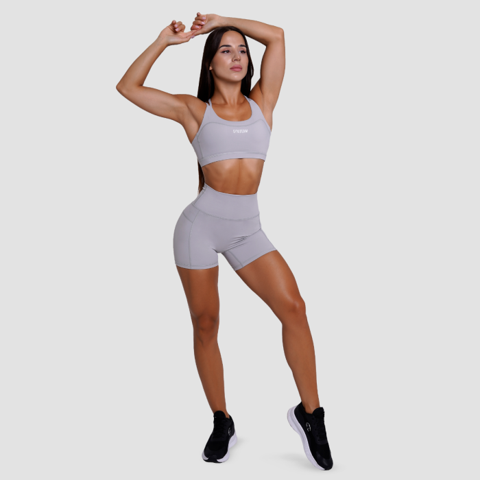 Dámske šortky FIT Mist Grey - GymBeam S