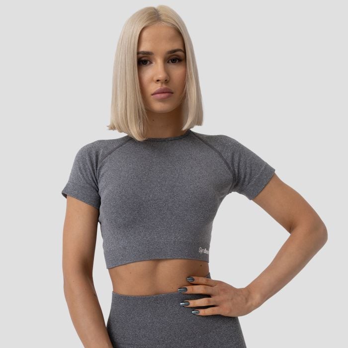 E-shop GymBeam Dámske tričko FLO Crop-Top Grey
