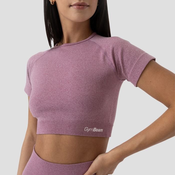 Dámske tričko FLO Crop-Top Violet - GymBeam XL