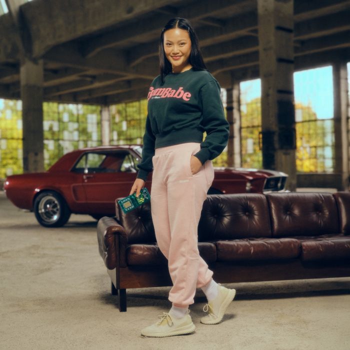 Dámske tepláky GymBabe Cherrybloom - GymBeam M