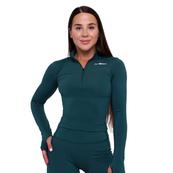 Dámsky športový top Ignite Dark Green - GymBeam S
