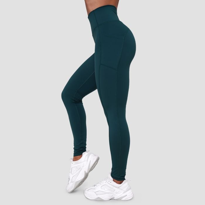 Dámske legíny Ignite Dark Green - GymBeam L
