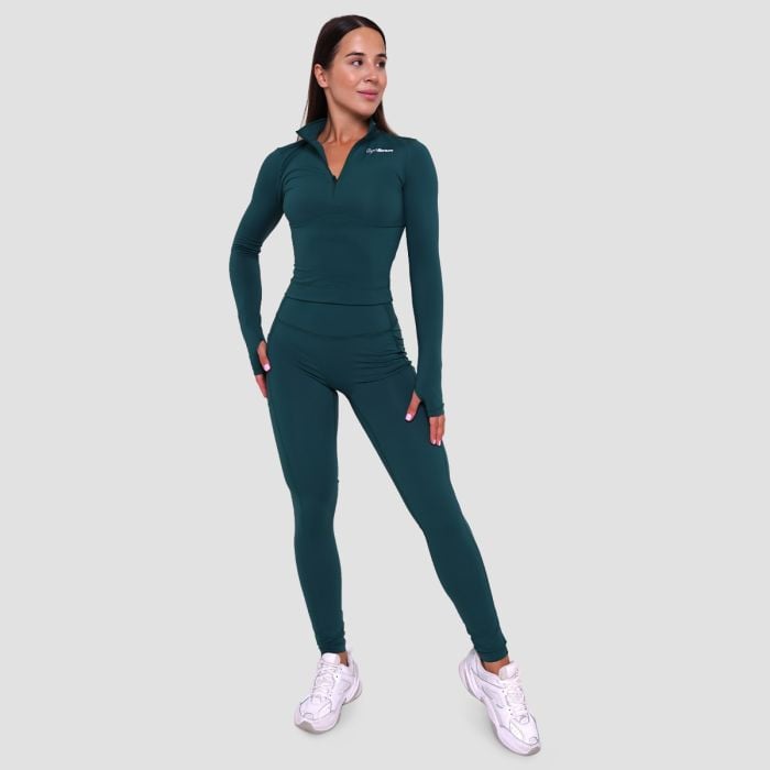 Dámske legíny Ignite Dark Green - GymBeam L