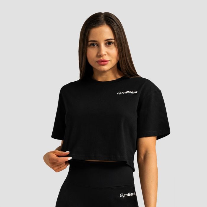 Women_s Limitless Cropped T-shirt Black - GymBeam_001
