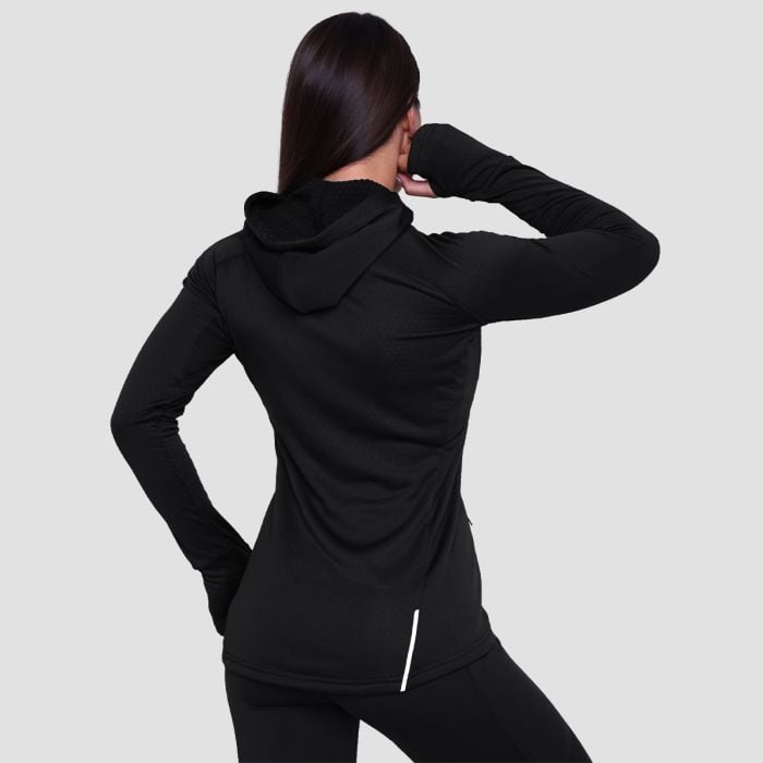Dámska bežecká mikina 1/2 Zip Pulse Black - GymBeam M
