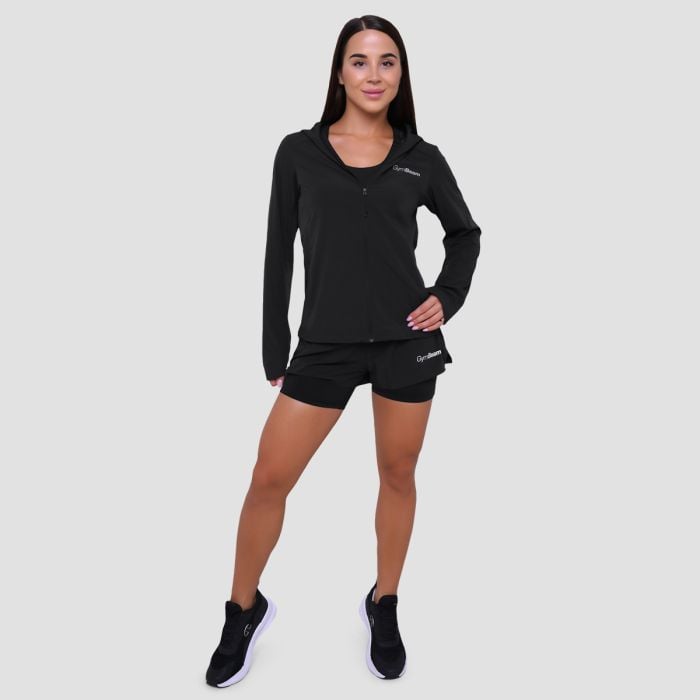 Dámske bežecké šortky 2in1 Pulse Black - GymBeam L
