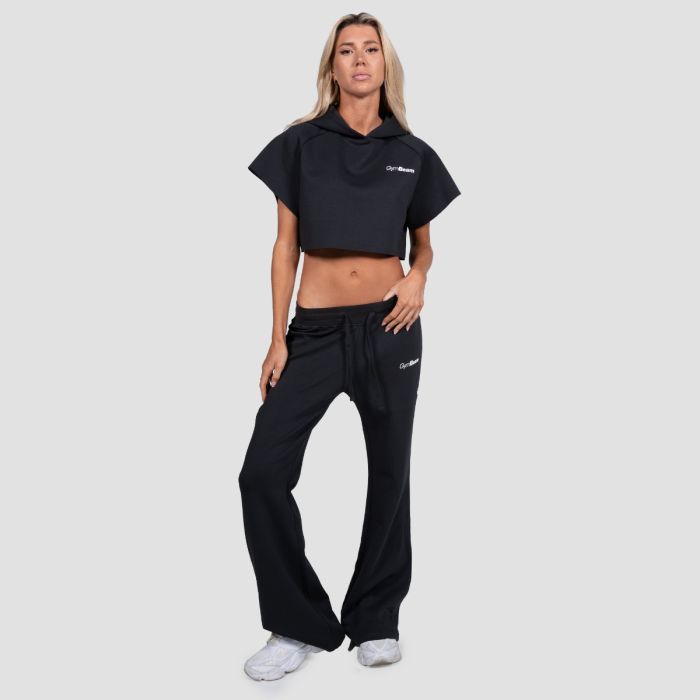 Dámska mikina Cropped Relay Black - GymBeam S