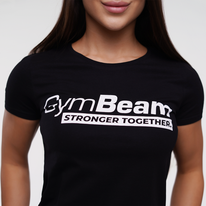 Dámske tričko Stronger Together Black - GymBeam M