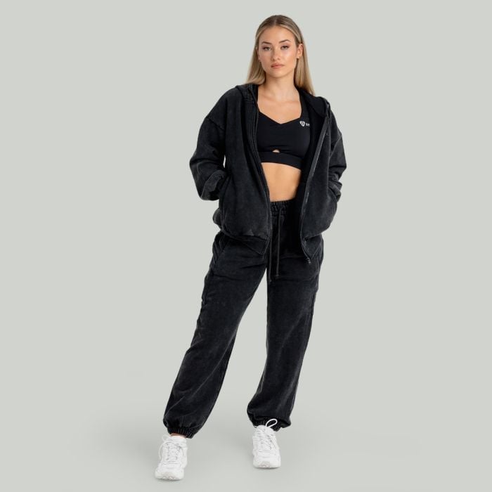 Dámska mikina Zip Washed Black - STRIX L
