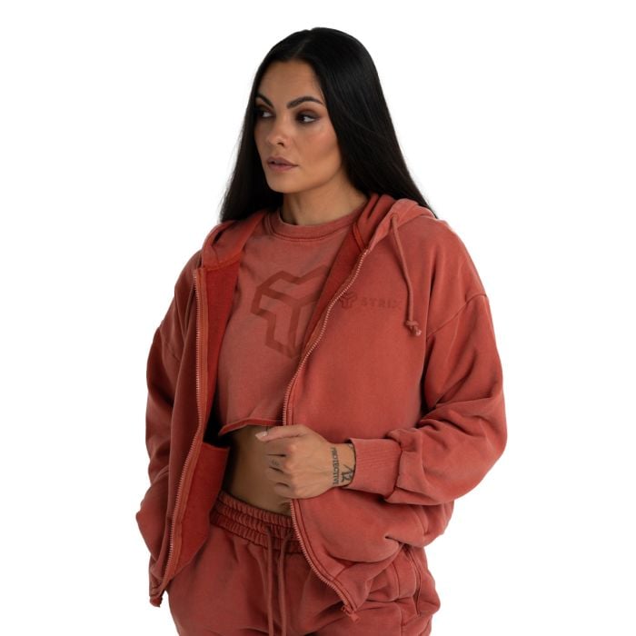 Dámska mikina Zip Washed Terra - STRIX S