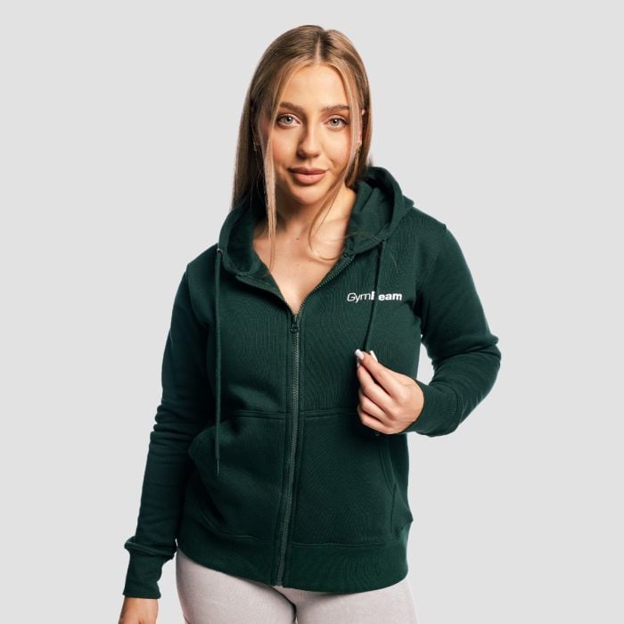 Dámska mikina Zipper Hoodie Pine - GymBeam M