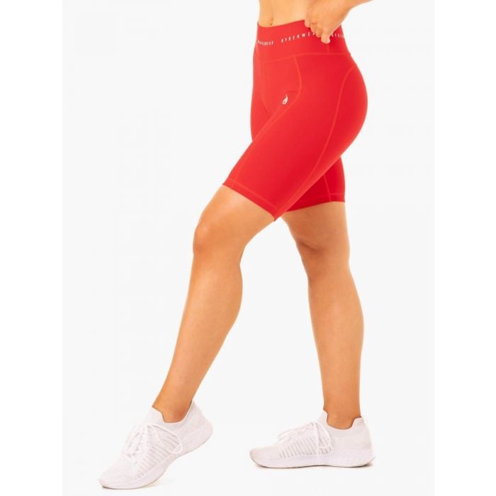 Women‘s Bike Shorts Reflex High Waisted Red - Ryderwear XL