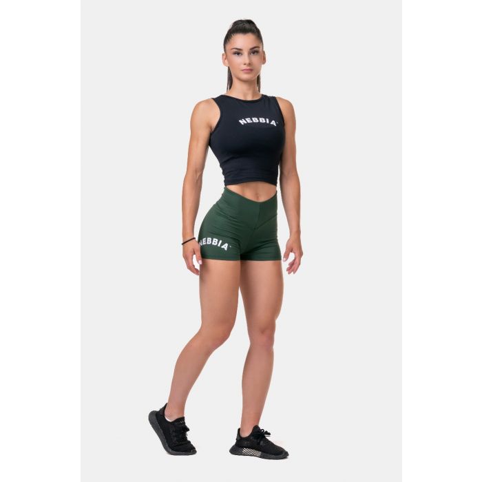 Dámske šortky Classic Hero High Waist Green - NEBBIA XS