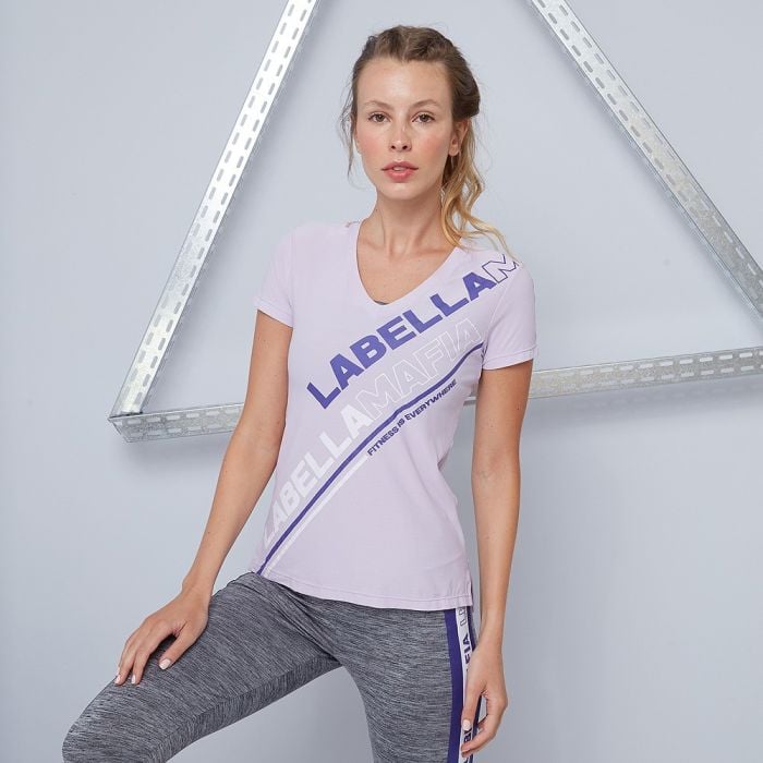 Dámske tričko Color Block purple - LABELLAMAFIA