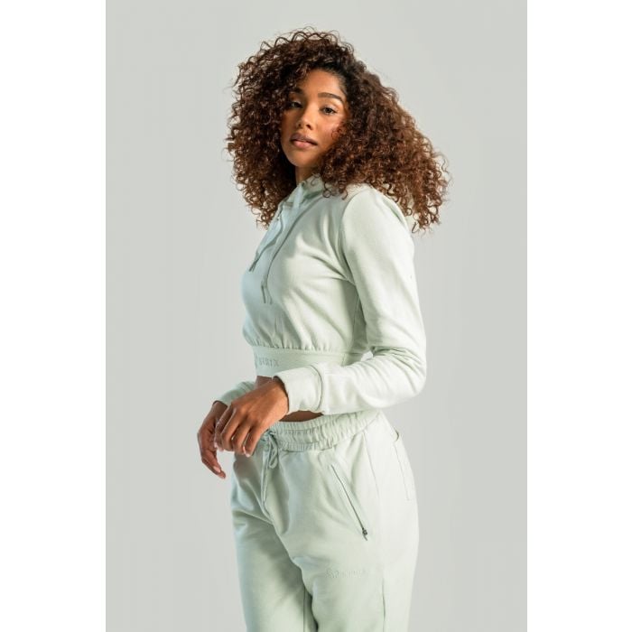 Dámska mikina Essential Cropped Hoodie Moon Grey - STRIX XS