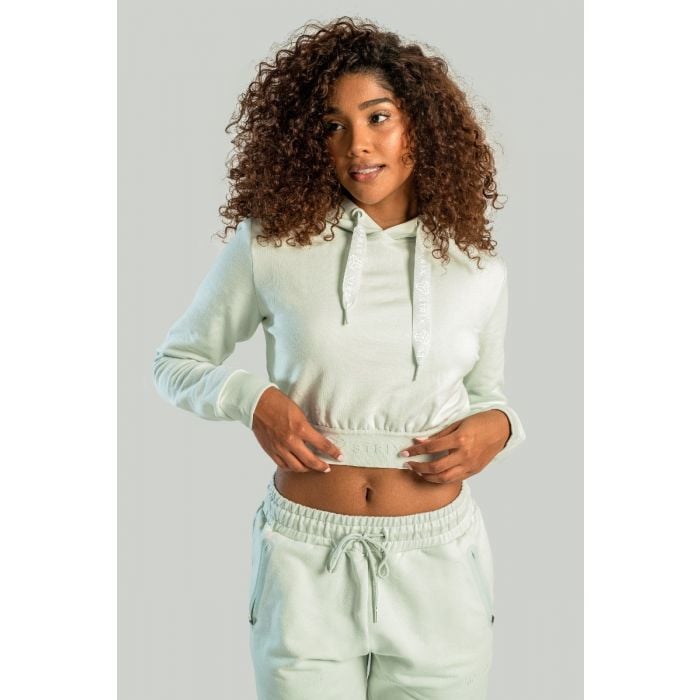 Dámska mikina Essential Cropped Hoodie Moon Grey - STRIX XS