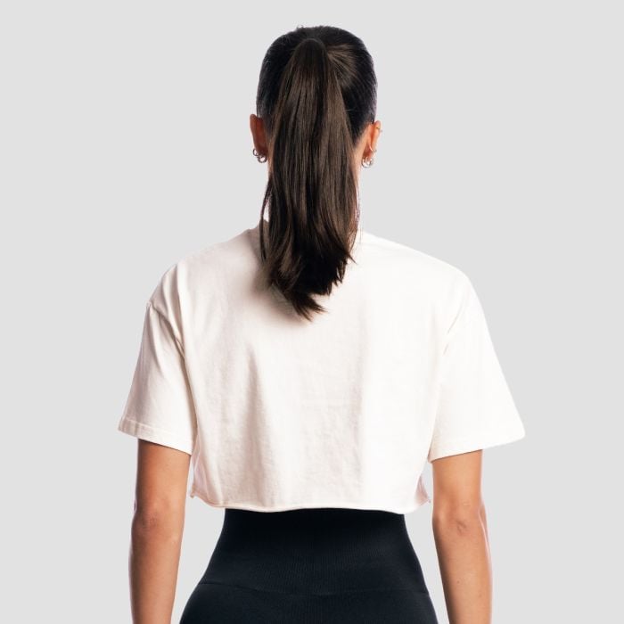 Dámske tričko GymBabe Cream - GymBeam S