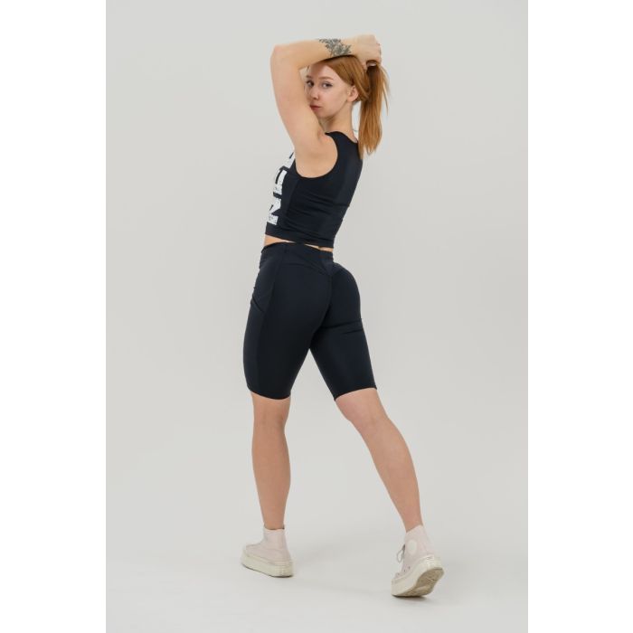 Dámske šortky Biker High Waist Gym Therapy Black - NEBBIA XS
