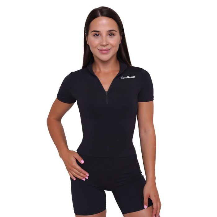 Dámske tričko Cropped Ignite Black - GymBeam M