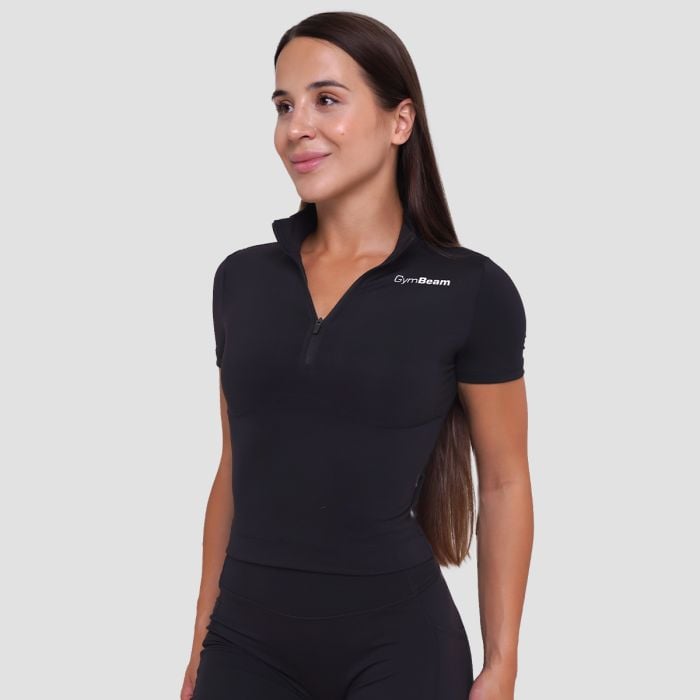 Dámske tričko Cropped Ignite Black - GymBeam M