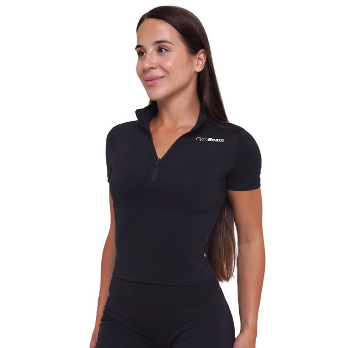 Dámske tričko Cropped Ignite Black - GymBeam M