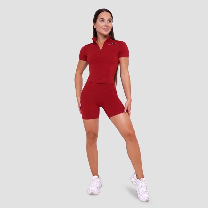 Dámske tričko Cropped Ignite Dark Red - GymBeam M