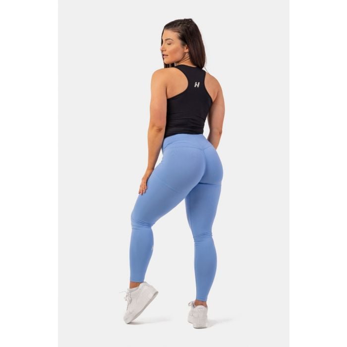 Dámske legíny Active High Waist Smart Pocket Light Blue - NEBBIA XS