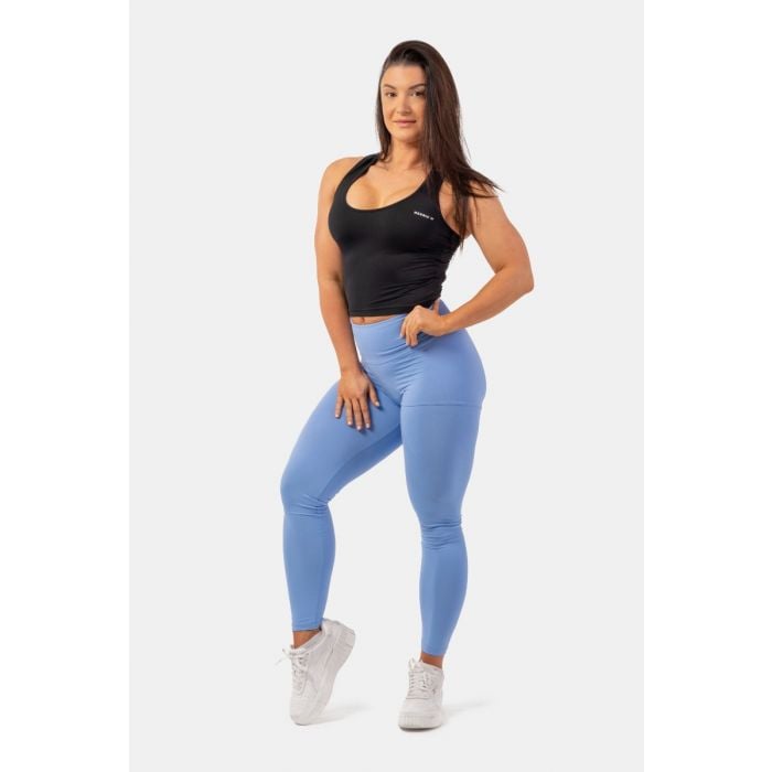 Dámske legíny Active High Waist Smart Pocket Light Blue - NEBBIA XS