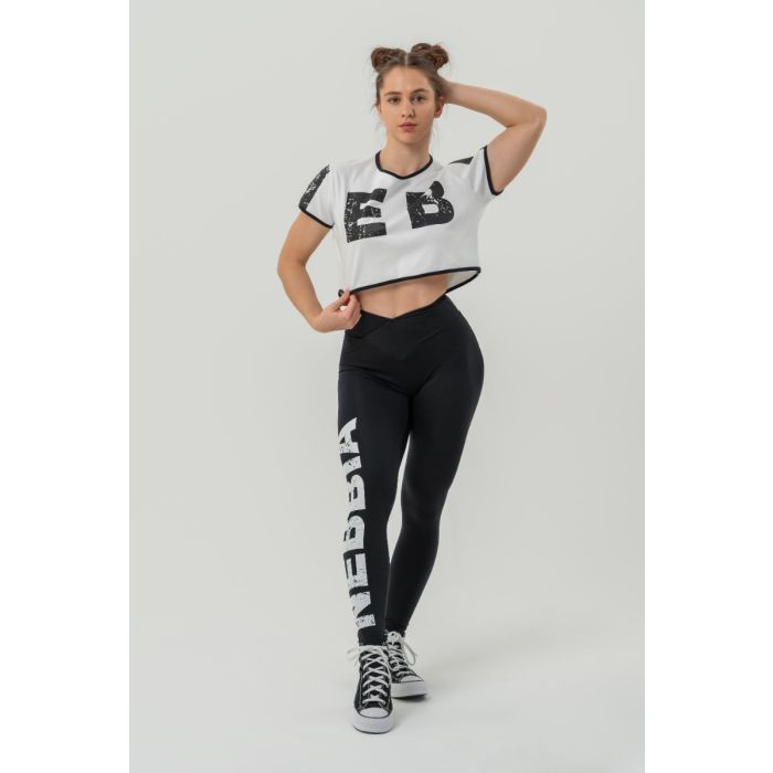 Dámske tričko Oversized Crop Top Game On White - NEBBIA S