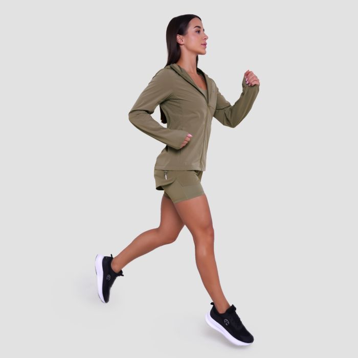 Dámska bežecká bunda Pulse Vetiver - GymBeam XL