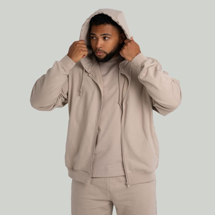 Mikina Zip Taupe - STRIX L