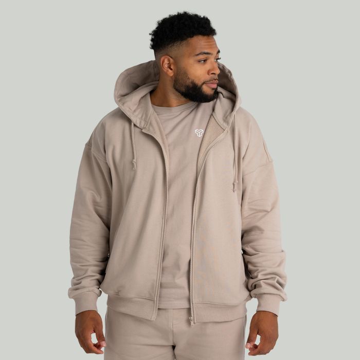 Mikina Zip Taupe - STRIX L