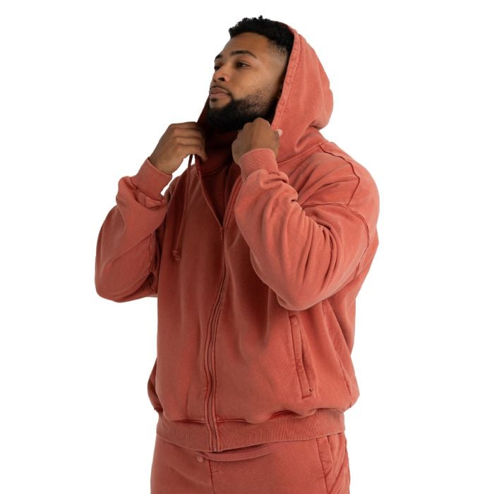 Mikina Zip Washed Terra - STRIX XL