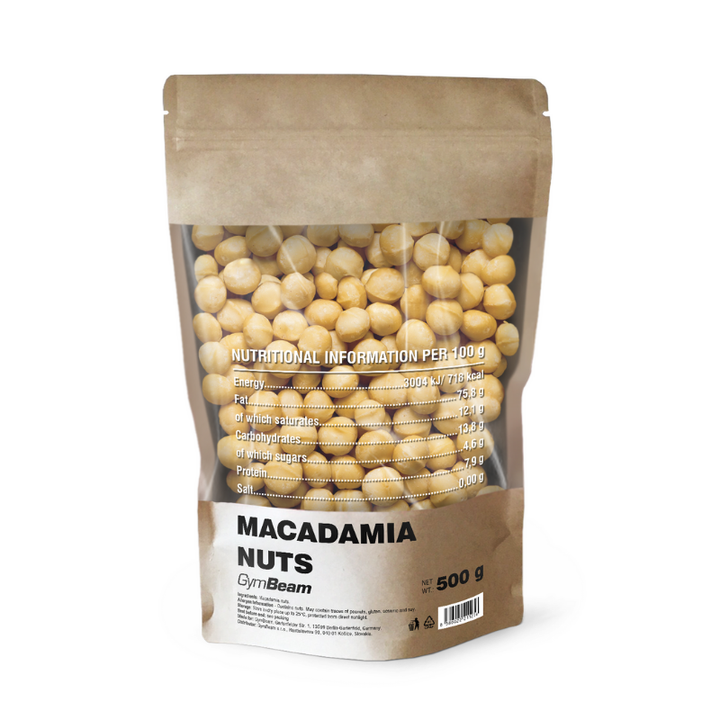 Makadamiové orechy - GymBeam 500 g