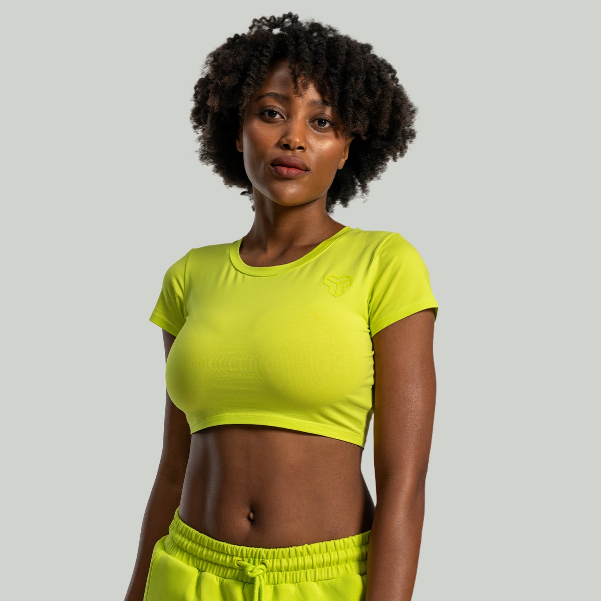 Dámske tričko Essential CropTop Chartreuse - STRIX