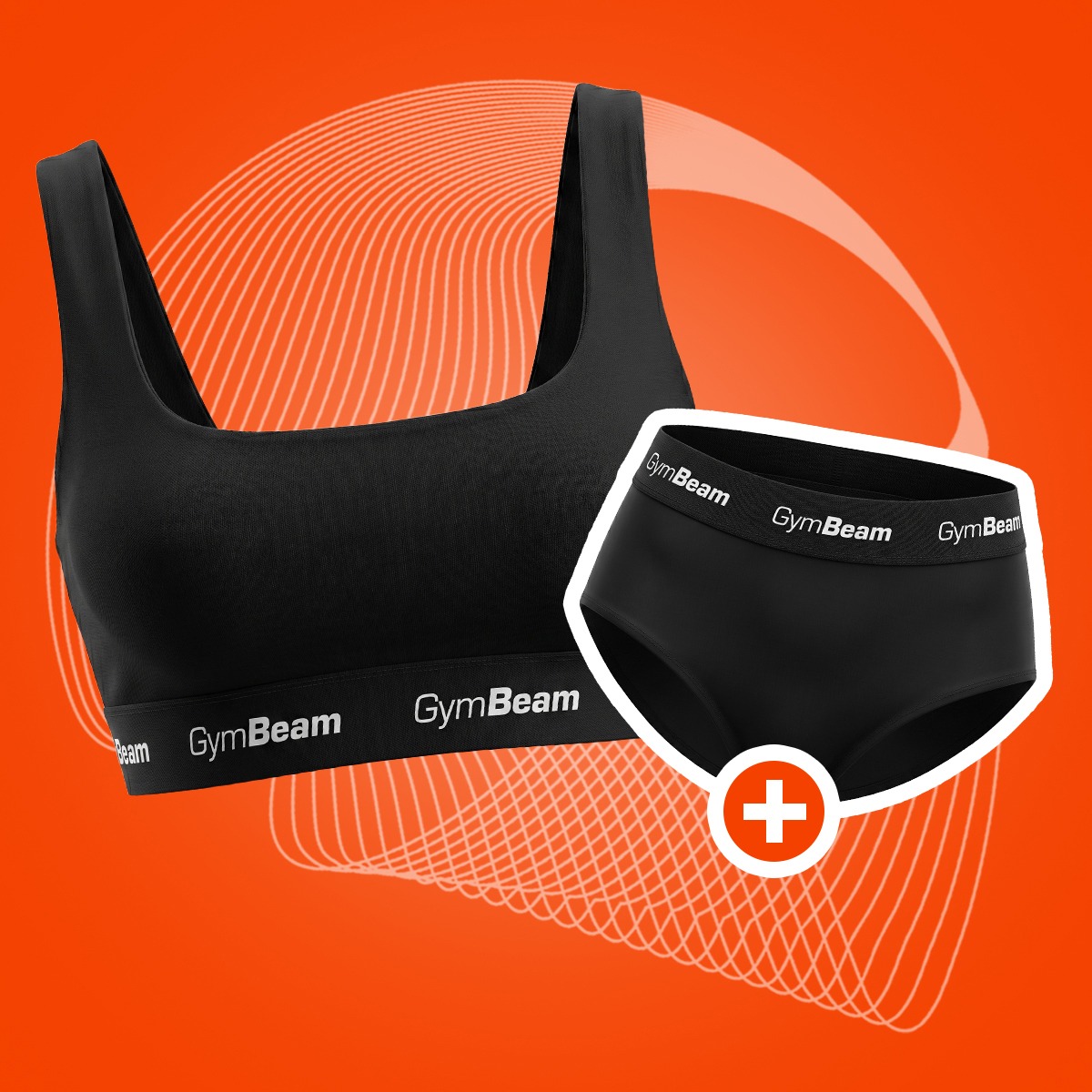 Vrchný diel plaviek Sporty Black - GymBeam + darček 