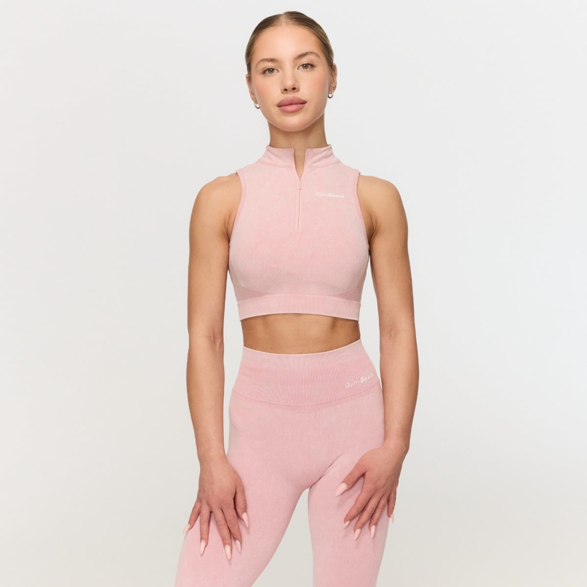 Bezšvová športová podprsenka Fierce Baby Pink - GymBeam