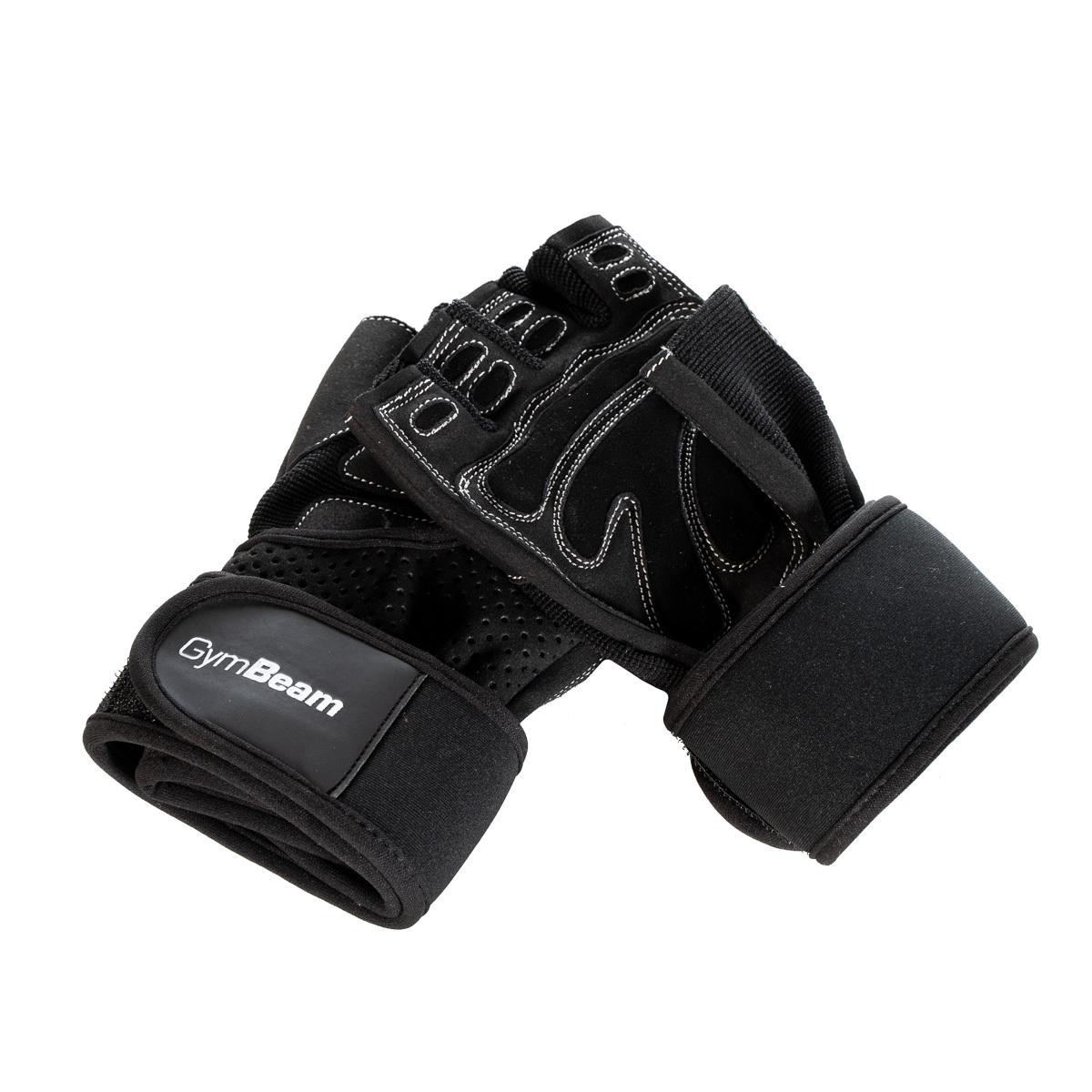 Fitness rukavice Wrap Black - GymBeam čierna XXL