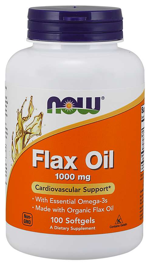 NOW Foods Ľanový olej 1000 mg 100 kaps.