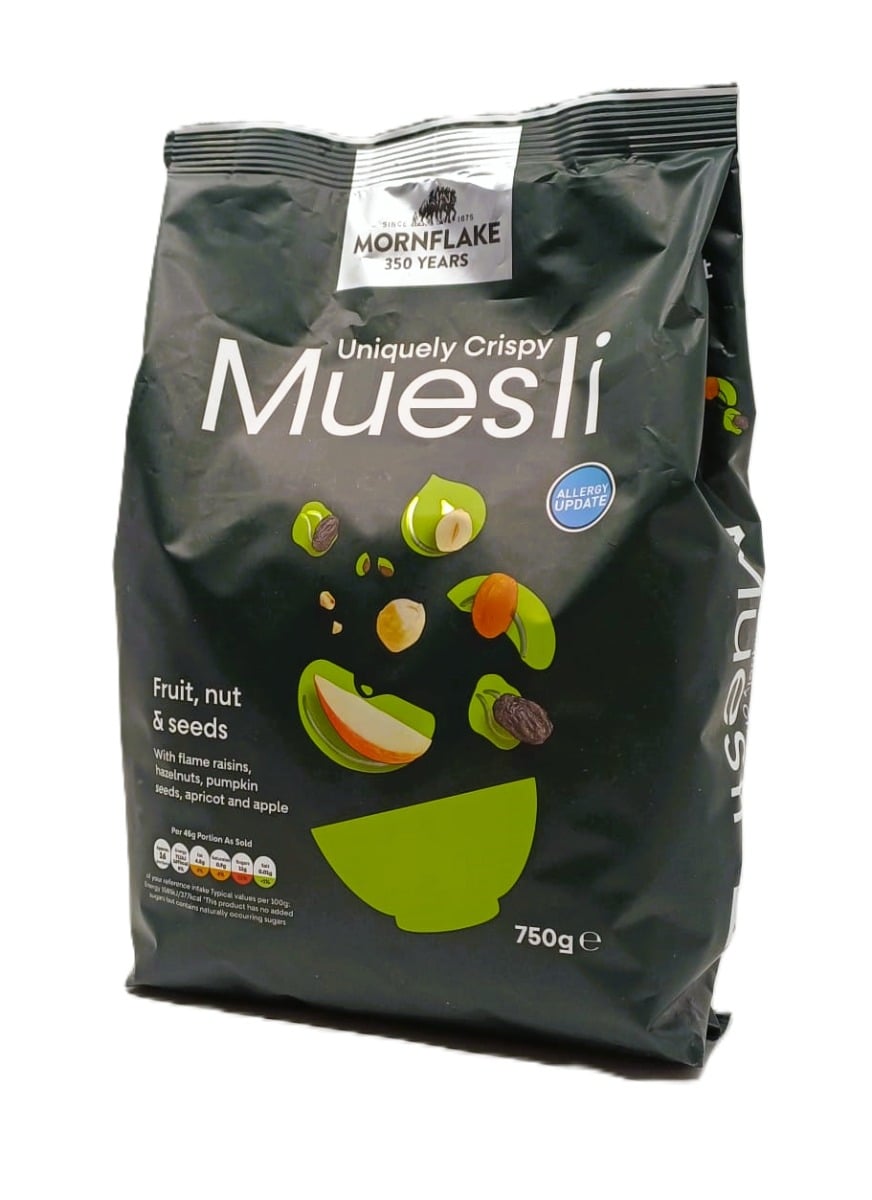 Chrumkavé Müsli Ovocie, Orechy & Semienka 750g - Mornflake