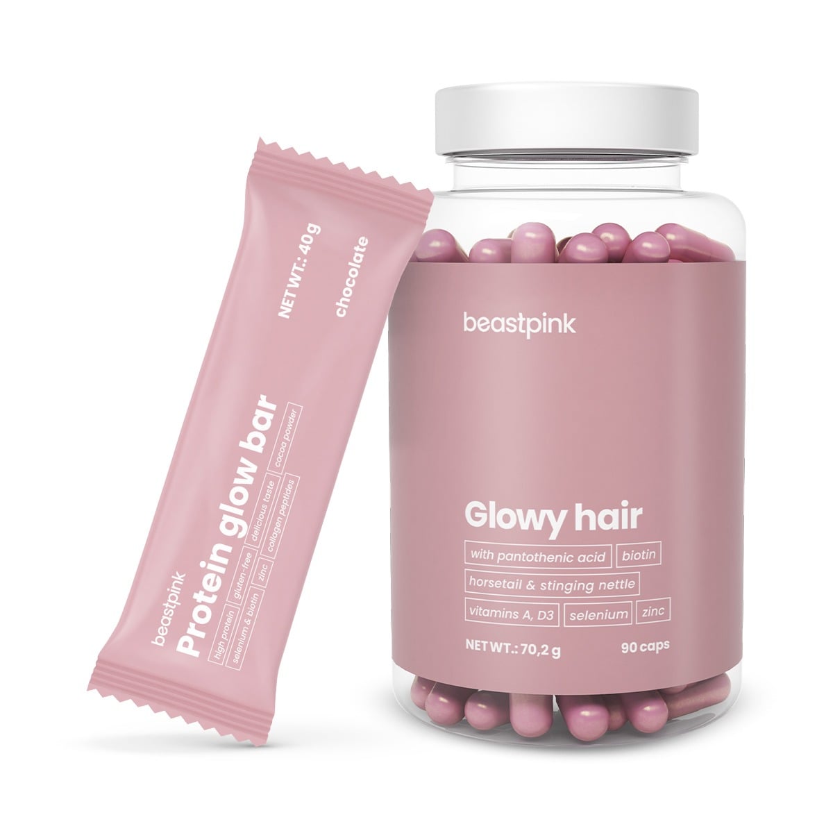 Glowy Hair - BeastPink + darček